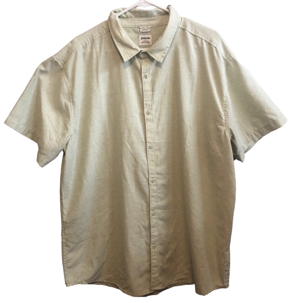 Prana Standard Fit Hemp Blend Short Sleeve Button Shirt Z3